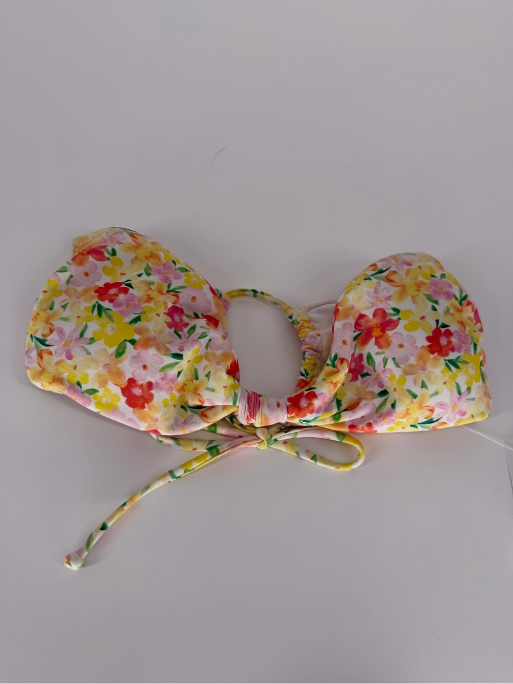 PacSun Floral Swim Top in Yellow, Pink, Green